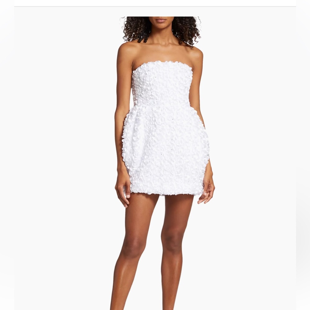 Rotate birger christensen 3d flower dress in white